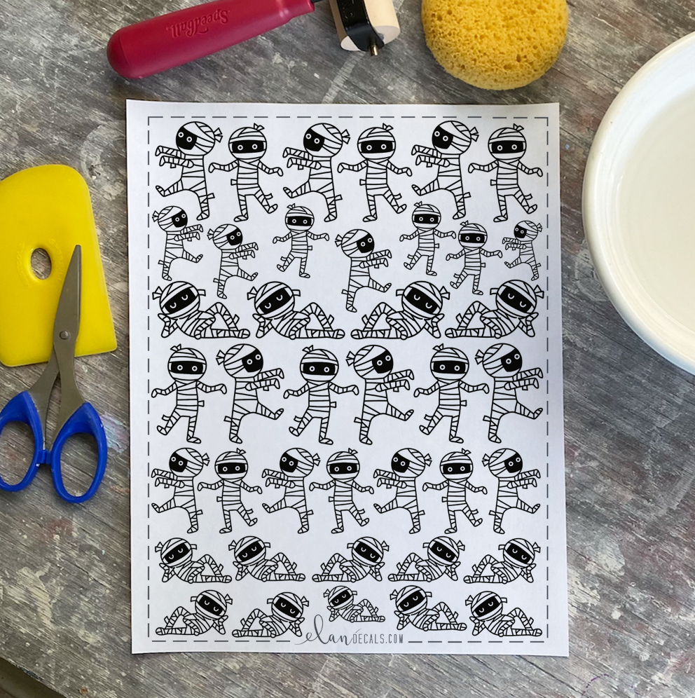 Mummies - Overglaze Decal Sheet