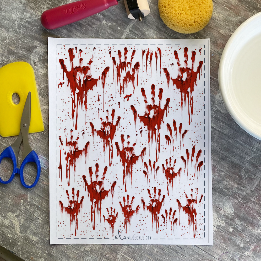 Bloody Hands - Overglaze Decal Sheet