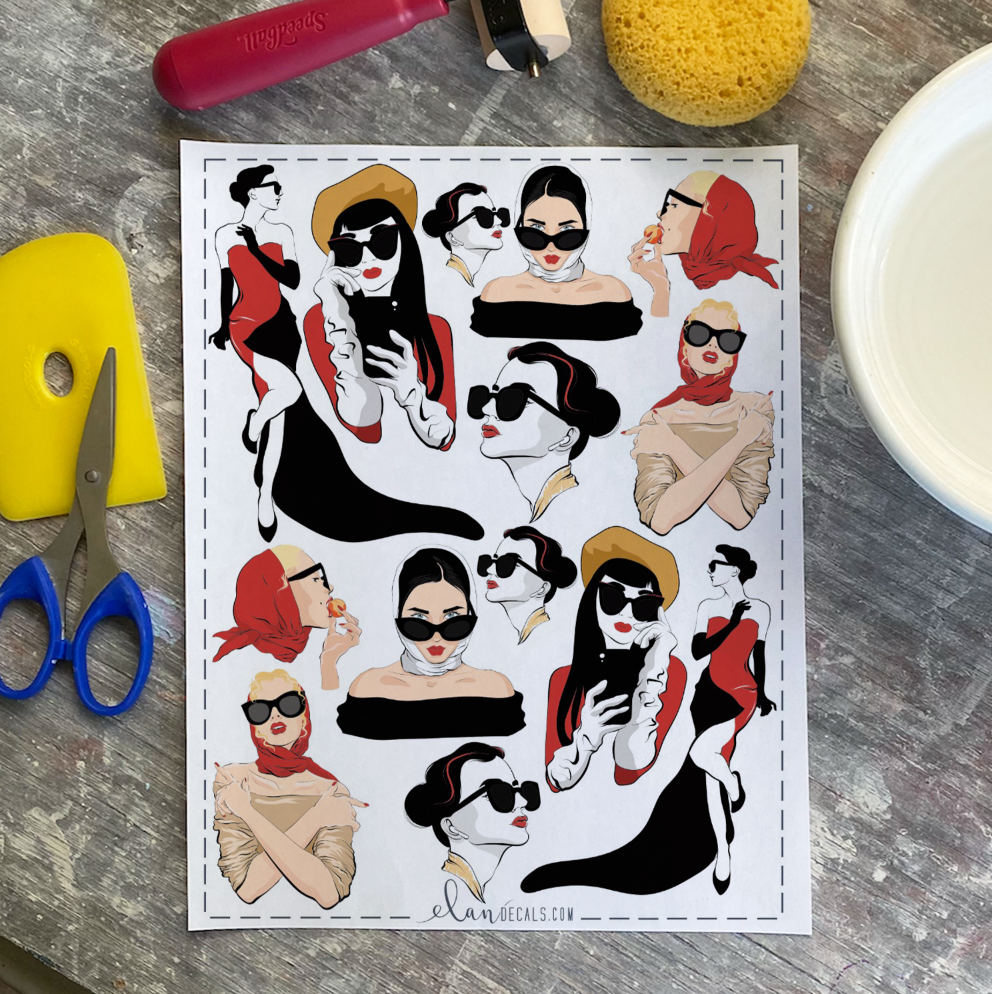 Sunglasses at Night - Overglaze Decal Sheet