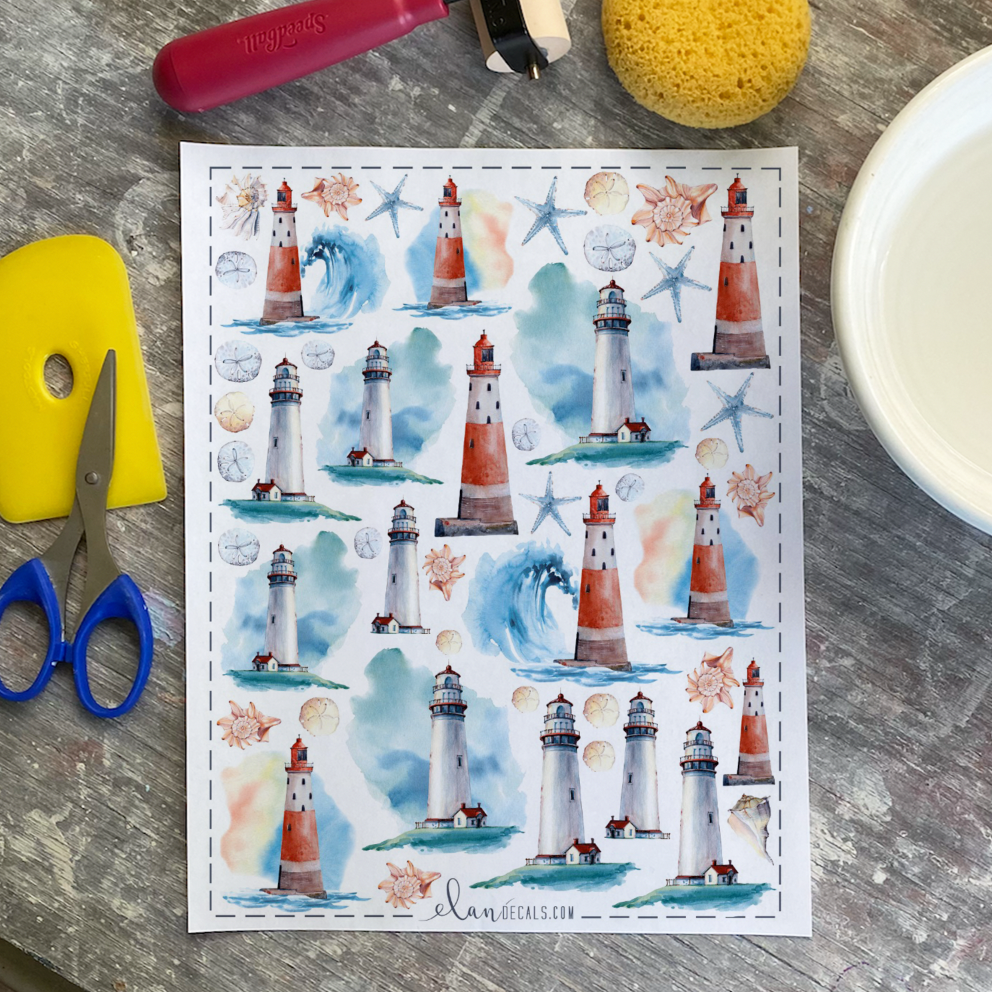 Lighthouse - Overglaze Decal Sheet