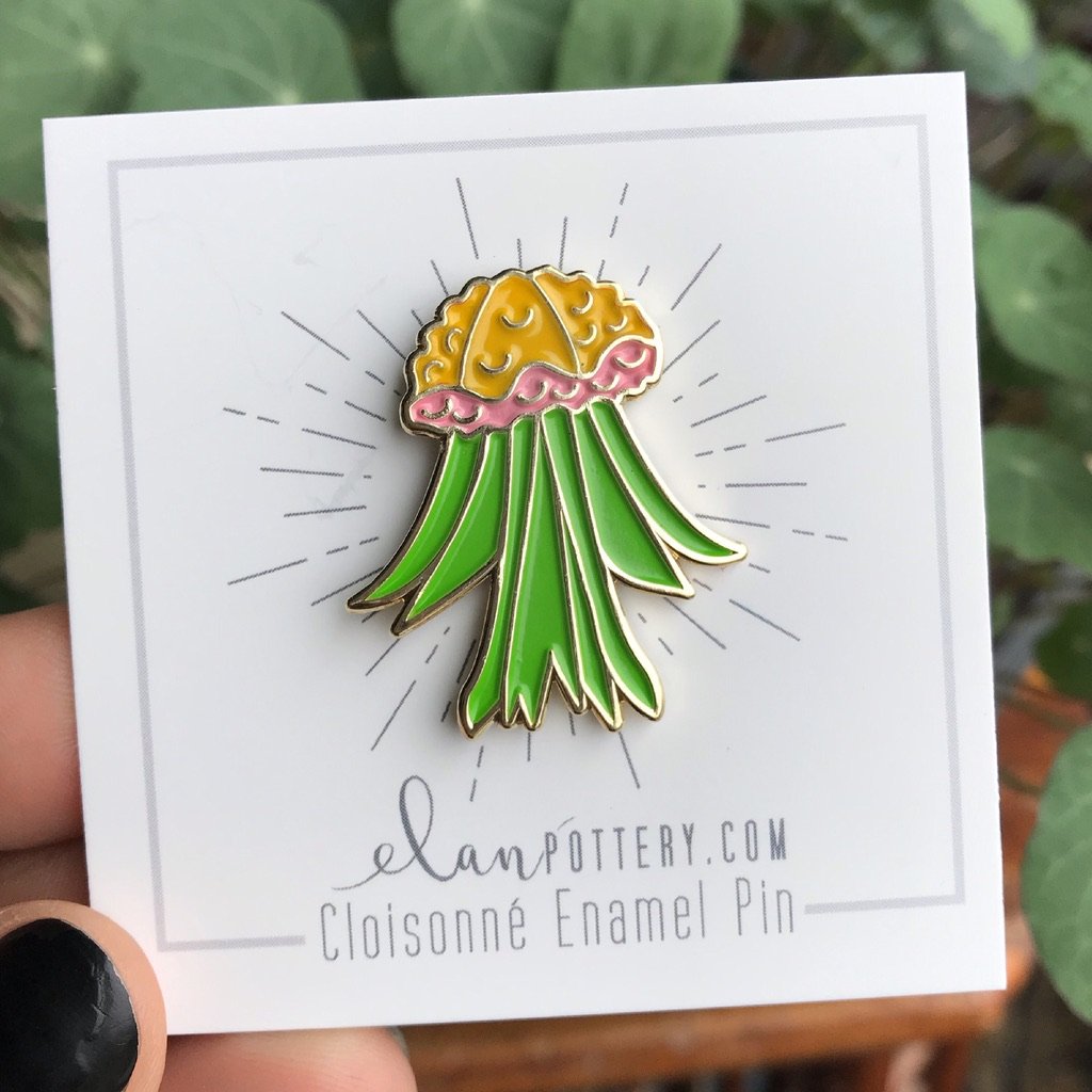 Sea Urchin Jelly Enamel Pin (you choose color)