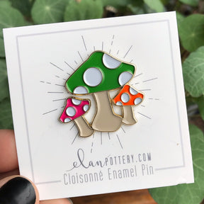 Mushrooms Enamel Pin (you choose color)