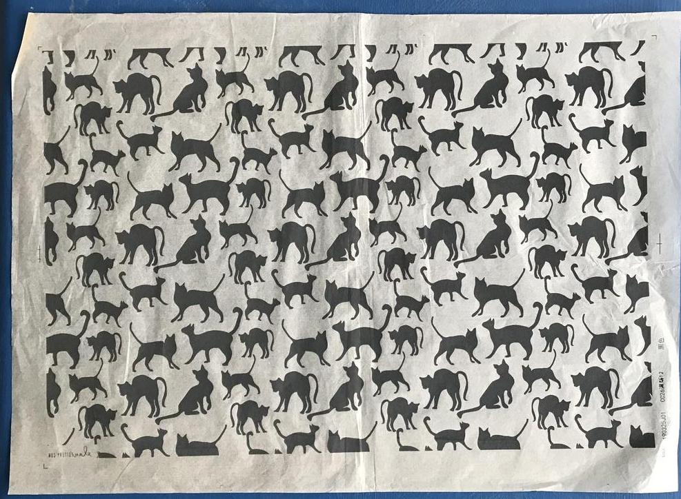 Cats - Underglaze Transfer Sheet - You Choose Color