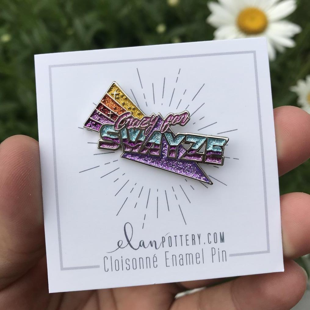 Crazy For Swayze Enamel Pin