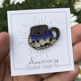 Naked Skull Mug Enamel Pin (you choose color)