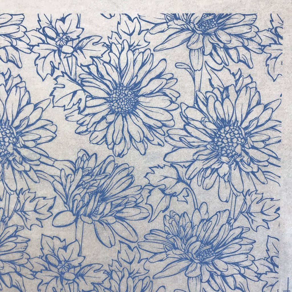 Daisy - Underglaze Transfer Sheet - You Choose Color