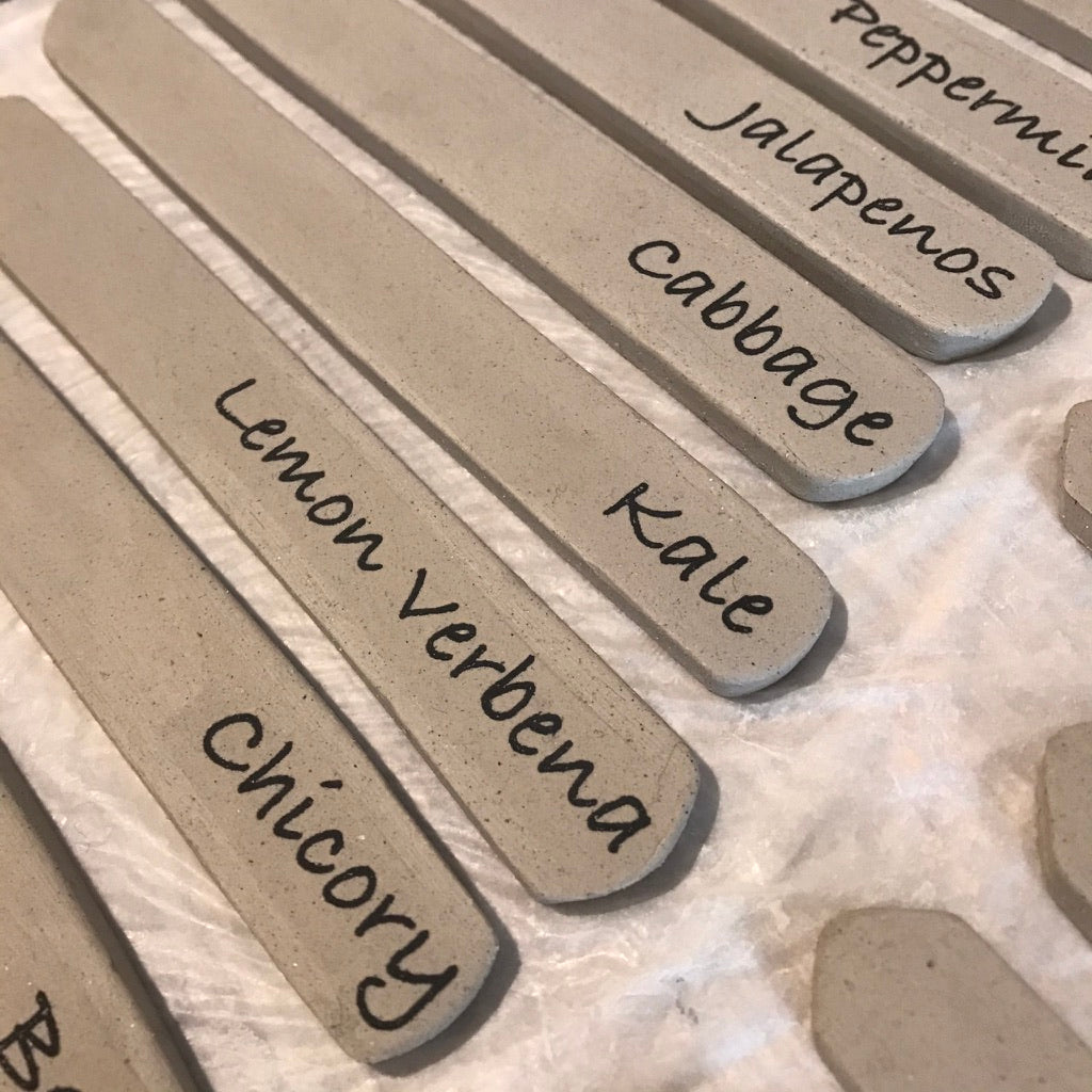 Herb / Veggie Names - Underglaze Transfer Sheet - Black