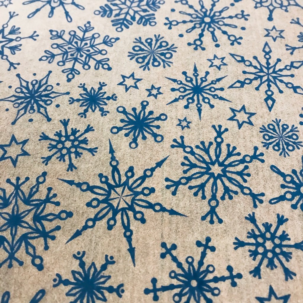 Snowflakes - Underglaze Transfer Sheet - You Choose Color