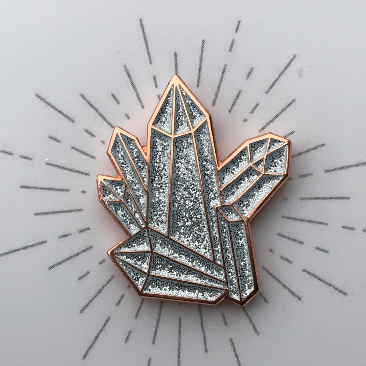 Crystals Glitter Enamel Pin