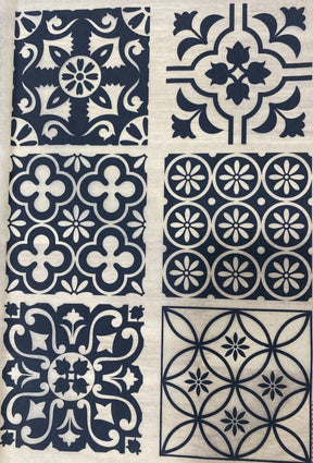 Moroccan Tiles A - Underglaze Transfer Sheet - You Choose Color