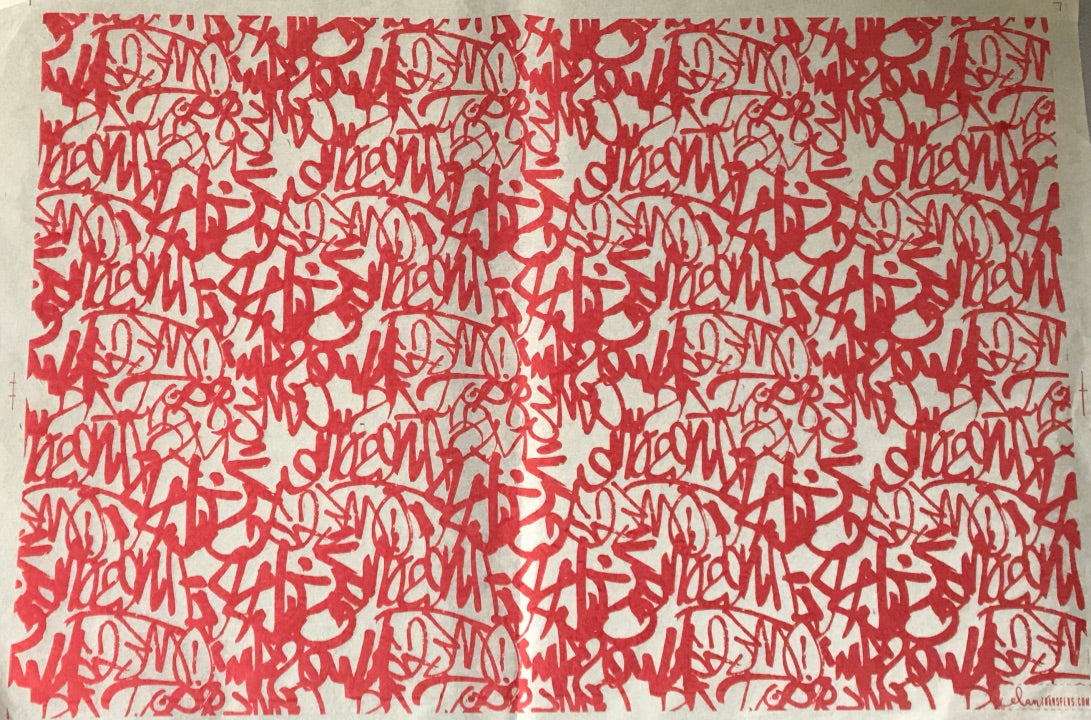 Graffiti - Underglaze Transfer Sheet - You Choose Color